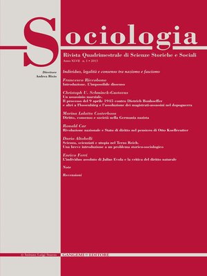 cover image of Sociologia n. 1/2013